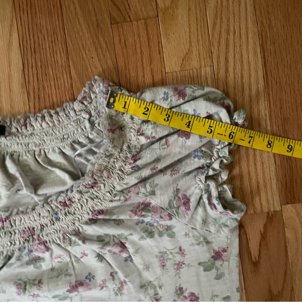 Lauren Ralph Lauren Nightgown Womens Large White Pink Floral Print Cottagecore - Picture 6 of 11
